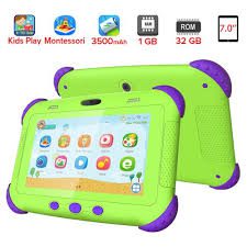 Tablette éducative model A73 7 pouces X-TIGI KIDS pour enfant 32Go/1Go Ram  avec 1 an de Garantie - Bon Comptoir