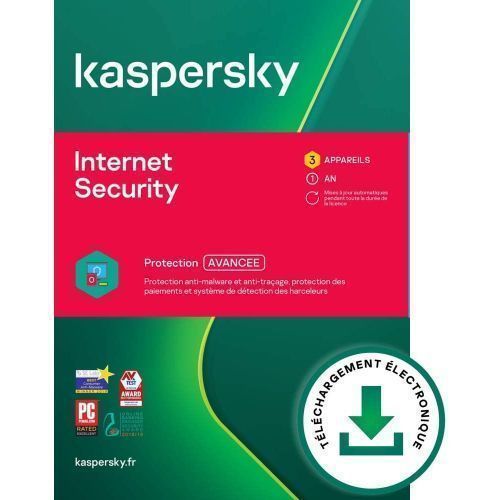 Logiciel KASPERSKY Internet Security New Design-4 postes- Fr/ 2022
